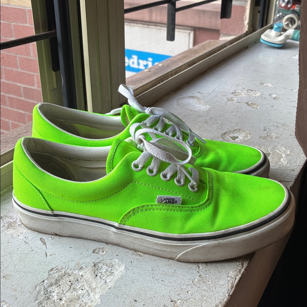 Vans Bright Lime Green Canvas Shoes